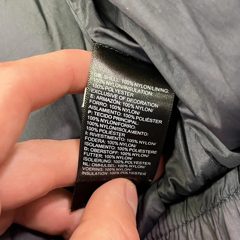 The North Face Puffer Jacket Girls M (10/12) Black Hooded Insulated Winter
